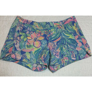 Lilly Pulitzer Colorful Floral Women's pull on Shorts women’s size Small